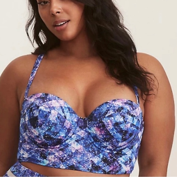 torrid Other - TORRID Space Geo Push-Up Bikini Top with Removable Straps size 0